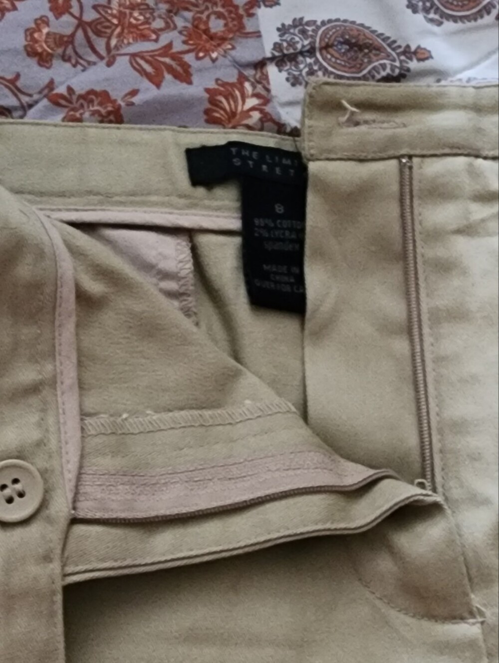 Zara Light Beige Skirt with Side Zip